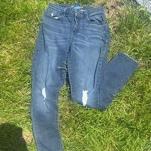 Arizona Jean Company Blue Skinny Jeans Distressed Casual